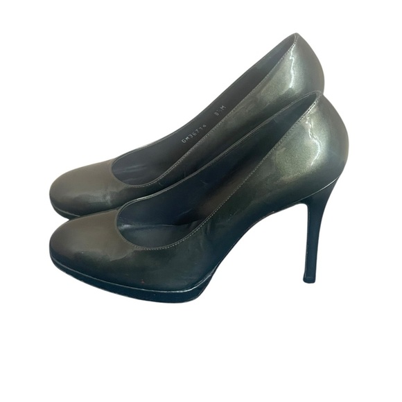 Stuart Weitzman green rounded toe patent leather heels size 8.5 M - Picture 4 of 15